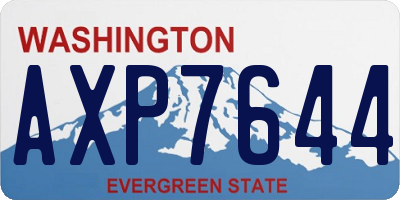 WA license plate AXP7644
