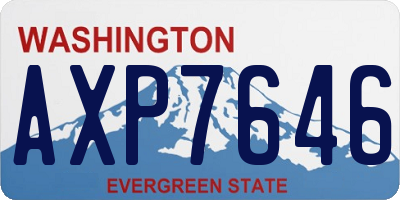 WA license plate AXP7646