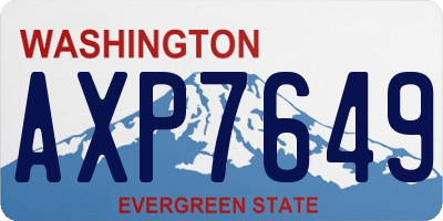 WA license plate AXP7649