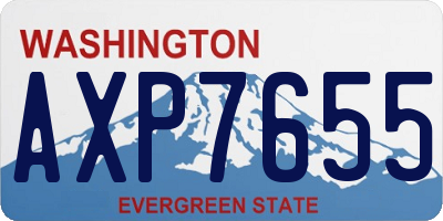 WA license plate AXP7655