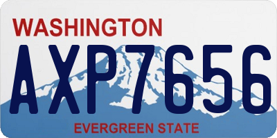 WA license plate AXP7656