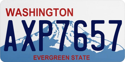 WA license plate AXP7657