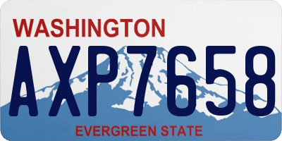 WA license plate AXP7658
