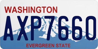 WA license plate AXP7660