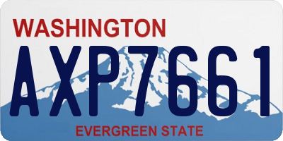 WA license plate AXP7661