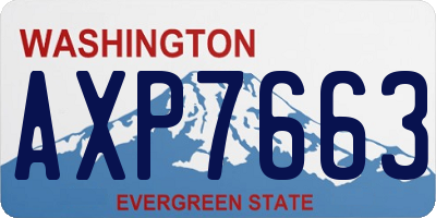 WA license plate AXP7663