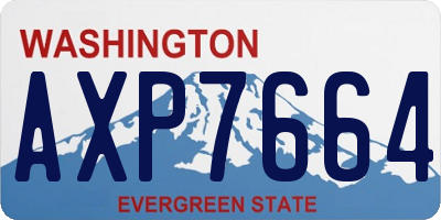 WA license plate AXP7664