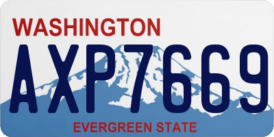 WA license plate AXP7669
