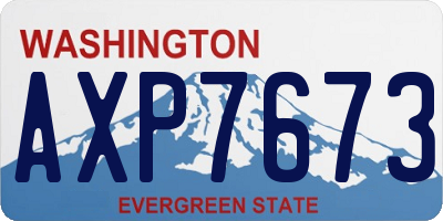 WA license plate AXP7673