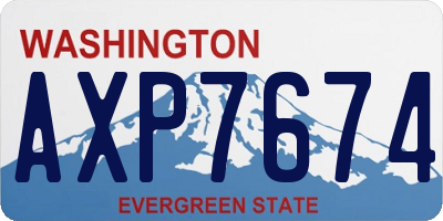 WA license plate AXP7674
