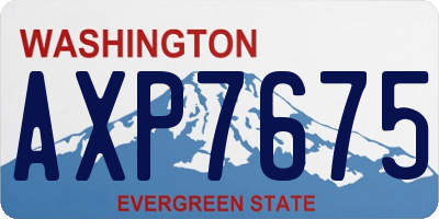 WA license plate AXP7675