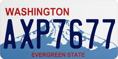 WA license plate AXP7677