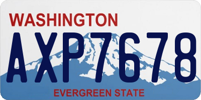 WA license plate AXP7678