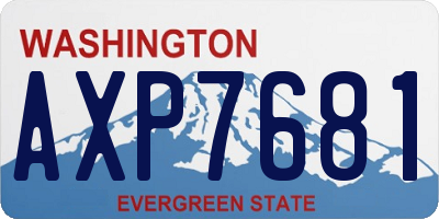 WA license plate AXP7681