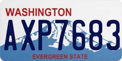 WA license plate AXP7683