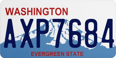 WA license plate AXP7684