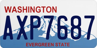 WA license plate AXP7687