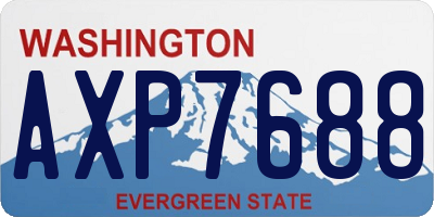 WA license plate AXP7688