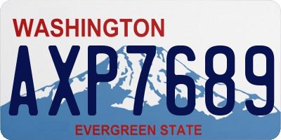 WA license plate AXP7689
