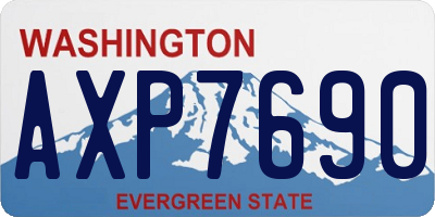 WA license plate AXP7690