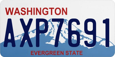 WA license plate AXP7691