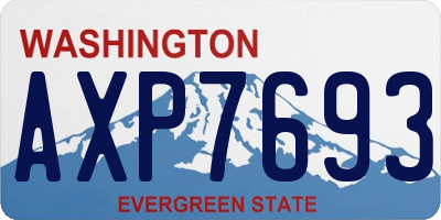 WA license plate AXP7693