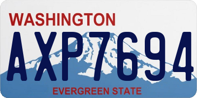 WA license plate AXP7694