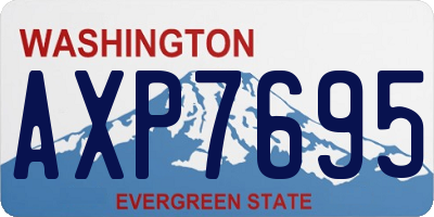 WA license plate AXP7695