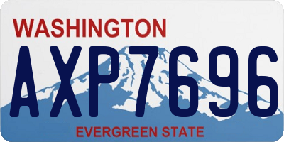 WA license plate AXP7696