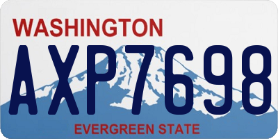 WA license plate AXP7698