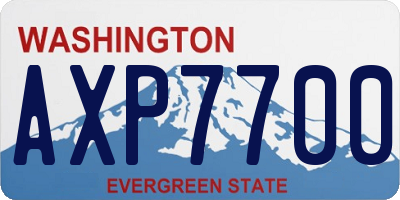 WA license plate AXP7700
