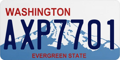 WA license plate AXP7701