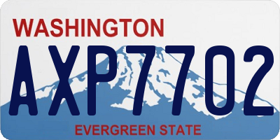 WA license plate AXP7702