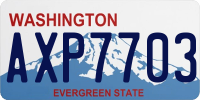 WA license plate AXP7703