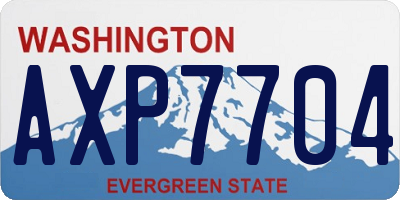 WA license plate AXP7704