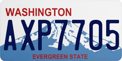 WA license plate AXP7705