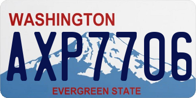 WA license plate AXP7706