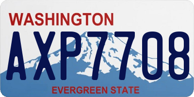 WA license plate AXP7708