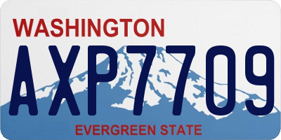 WA license plate AXP7709