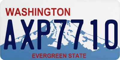 WA license plate AXP7710