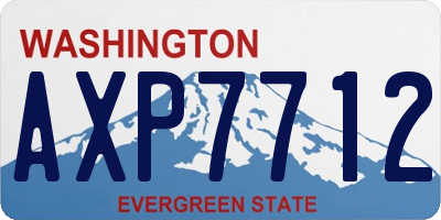 WA license plate AXP7712