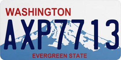WA license plate AXP7713