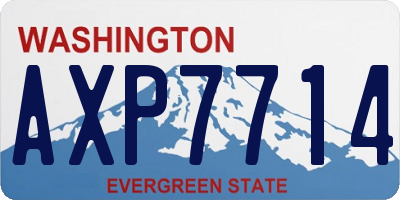 WA license plate AXP7714