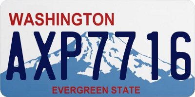 WA license plate AXP7716