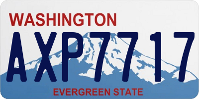 WA license plate AXP7717