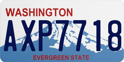 WA license plate AXP7718
