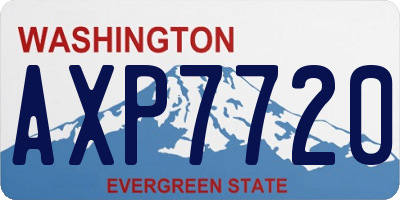 WA license plate AXP7720