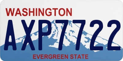 WA license plate AXP7722