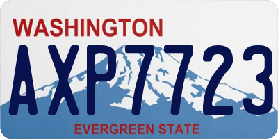 WA license plate AXP7723