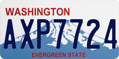 WA license plate AXP7724